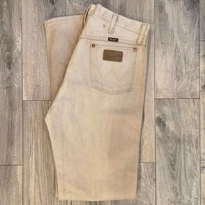 Vintage beige wrangler denim jeans